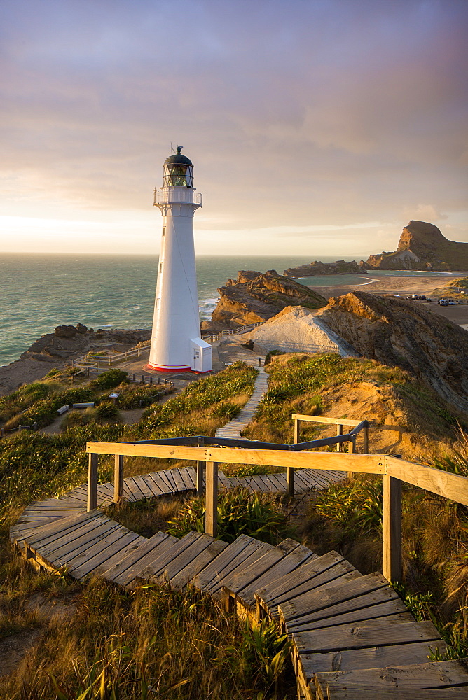 Castle Point Lighthouse, Castlepoint, Wairarapa, North Island, New Zealand, Pacific