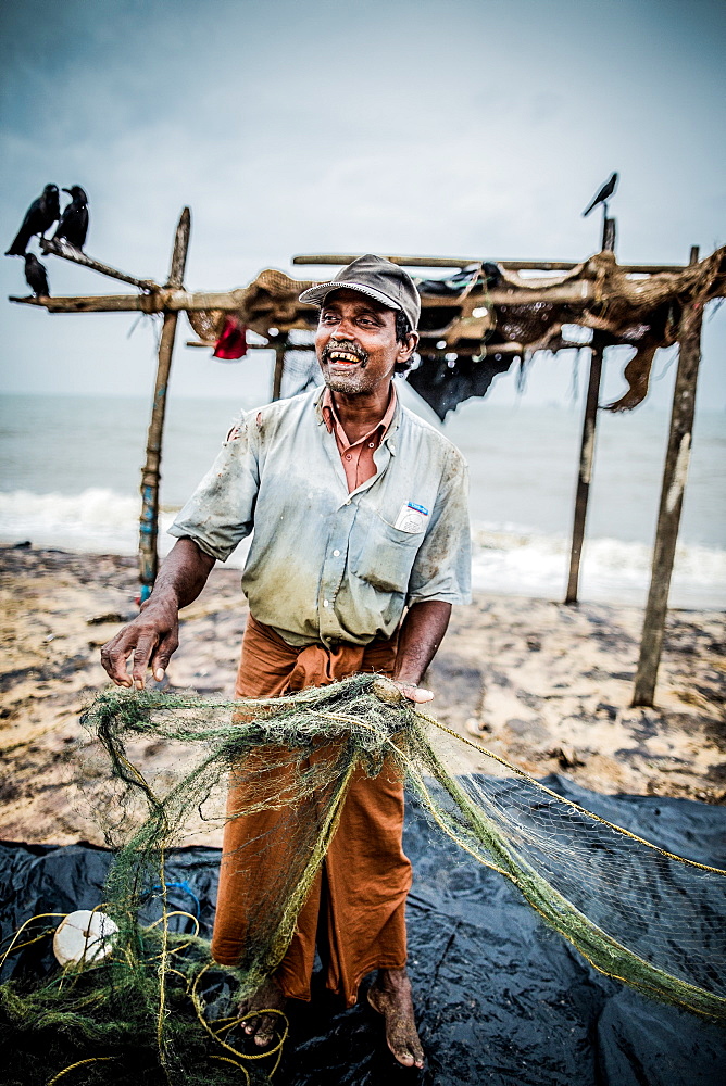 Fisherman, Negombo, Sri Lanka, Asia