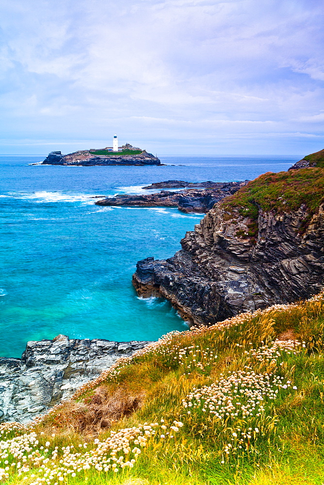 Godrevy Lighthouse, Cornwall, England, United Kingdom, Europe