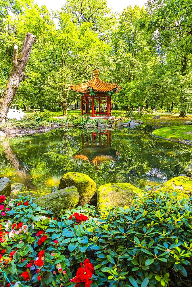 Japanese Garden, Lazienki Park, Warsaw, Poland, Europe