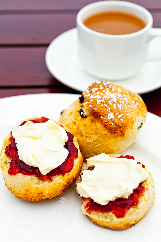 Cream tea, Cornwall, England, United Kingdom, Europe