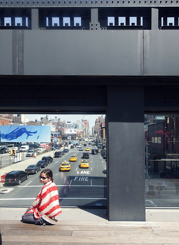 On the High Line in Chelsea, New York City, United States of America, North America