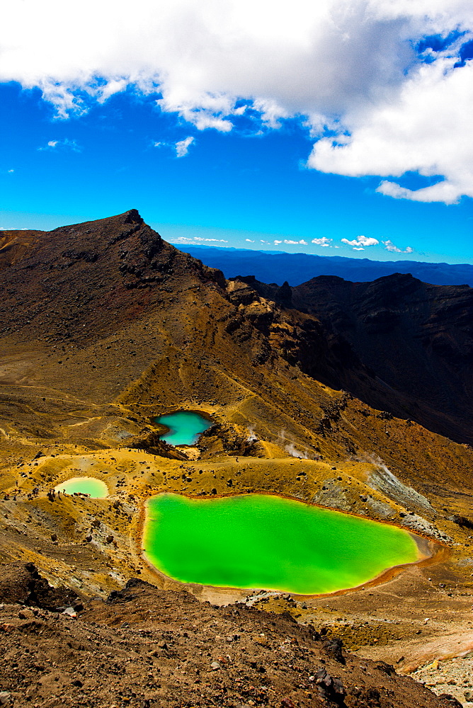 The Emerald Lakes, Tongariro National Park, UNESCO World Heritage Site, North Island, New Zealand, Pacific