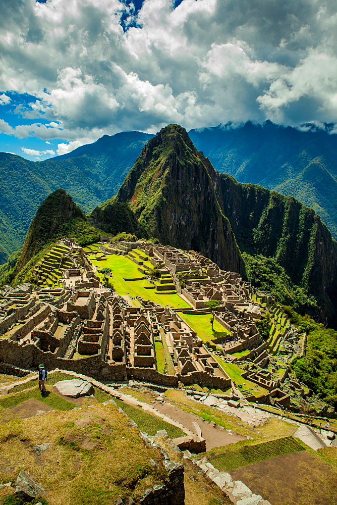 View of Machu Picchu ruins, UNESCO World Heritage Site, Peru, South America