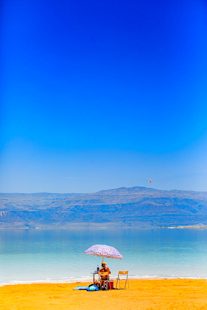 Fun in the Dead Sea in Israel, Middle East