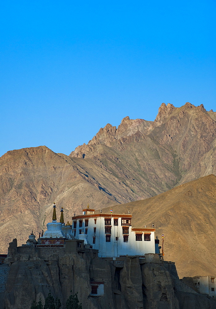 A view of the magnificent 1000-year-old Lamayuru Monastery in the remote region of Ladakh in northern India, India, Asia