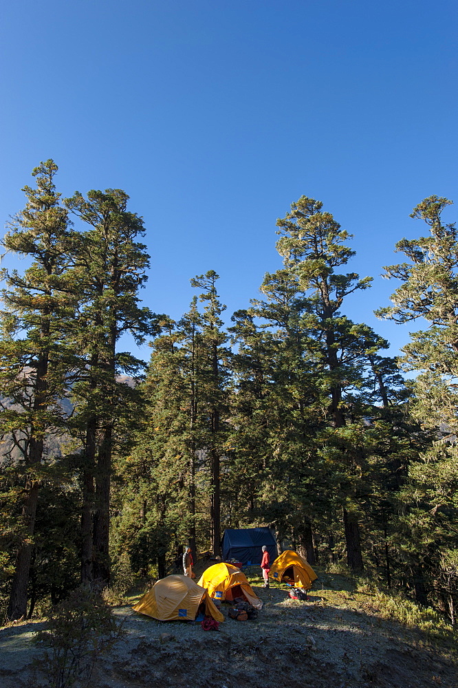 Camping near Balanga Langa pass in Dolpa, a remote region of Nepal, Asia