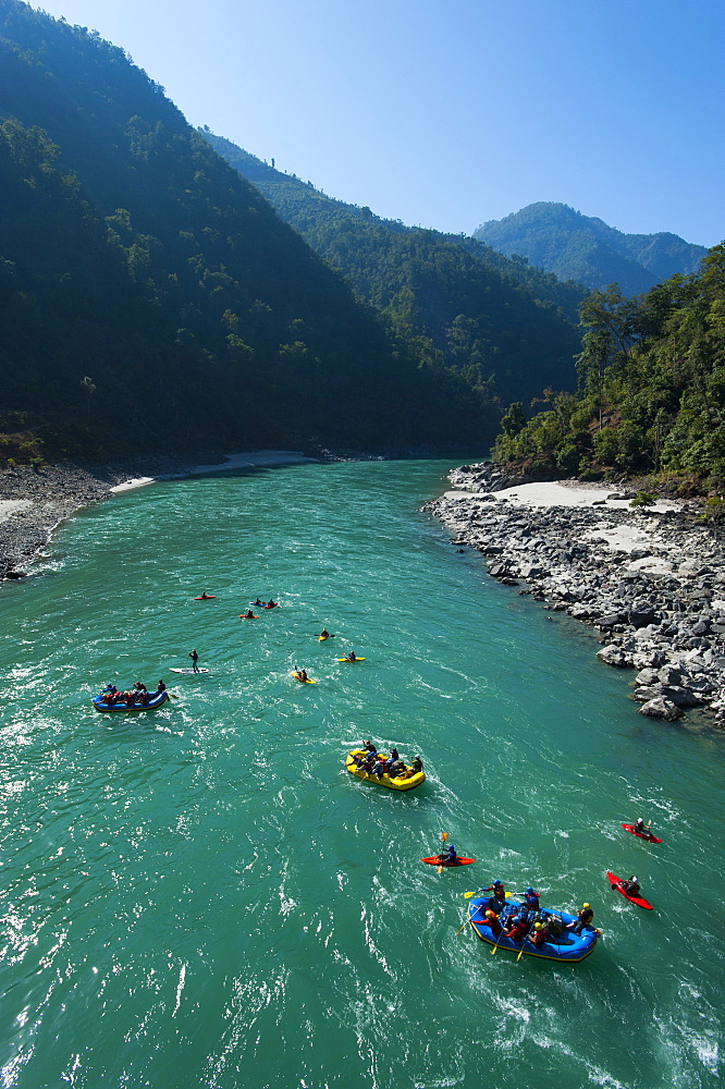 A rafting expedition down the Karnali River, west Nepal, Asia