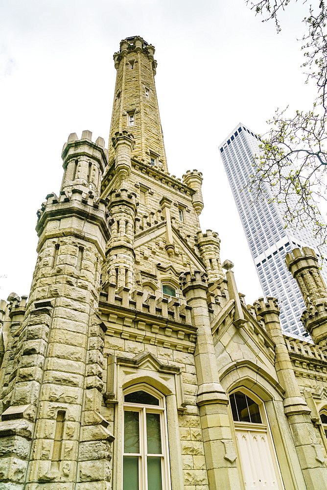 The Historic Water Tower, North Michigan Avenue, Chicago, Illinois, United States of America, North America