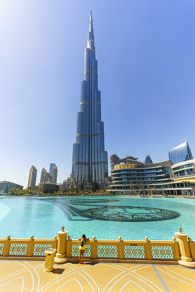 Burj Khalifa and Dubai Mall, Downtown, Dubai, United Arab Emirates, Middle East