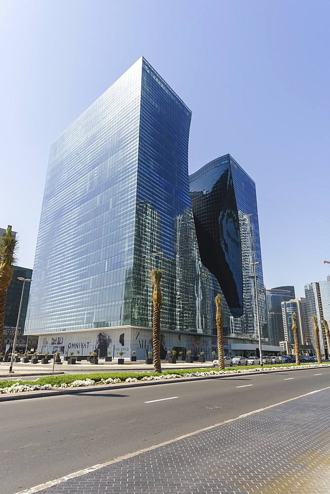 The Opus Building designed by architect Zaha Hadid, Business Bay, Dubai, United Arab Emirates, Middle East