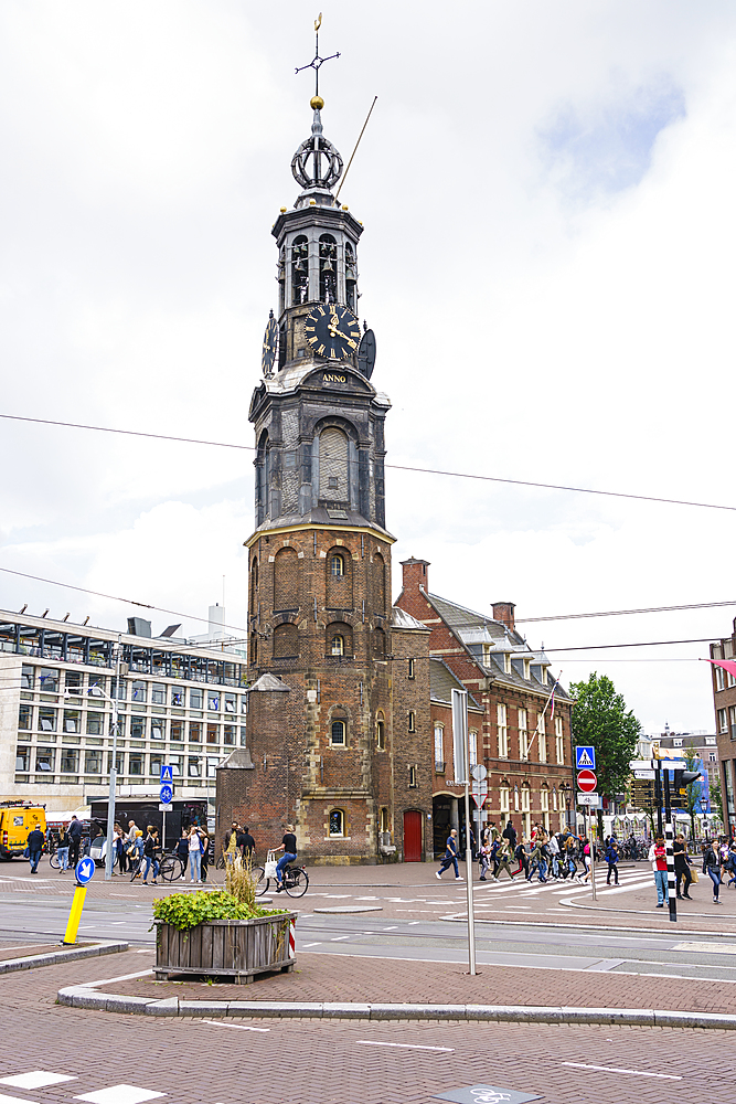 Munttoren (Munt Tower), Muntplein, Amsterdam, North Holland, The Netherlands, Europe