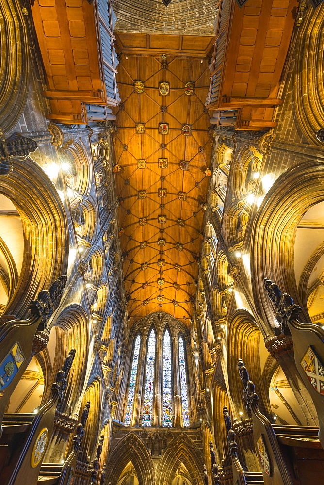 Interior view of Glasgow Cathedral, Glasgow, Scotland, United Kingdom, Europe