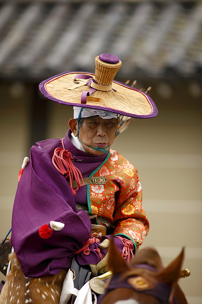 Mounted archer during the Jidai Festival, Kyoto, Japan, Asia