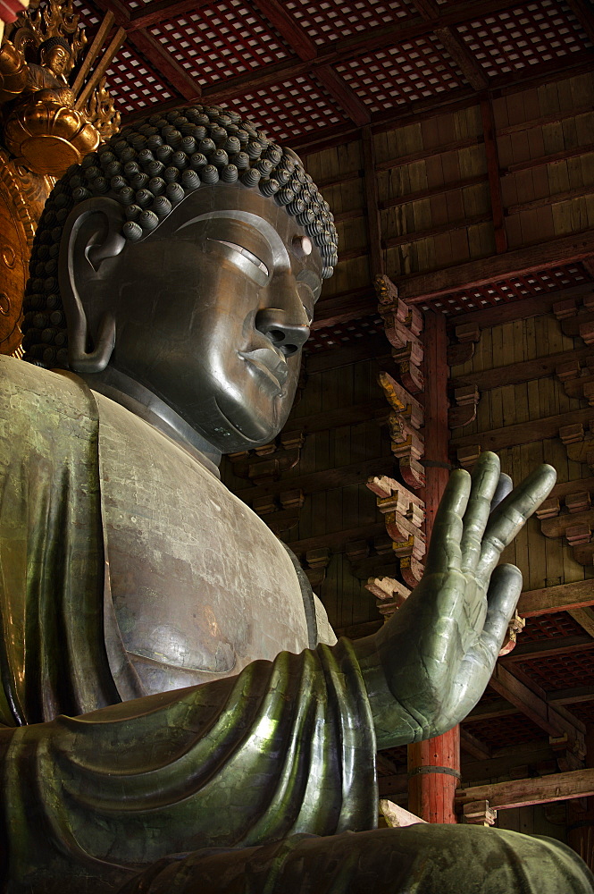 The Great Buddha, Todai-ji temple, UNESCO World Heritage Site,  Nara, Japan, Asia