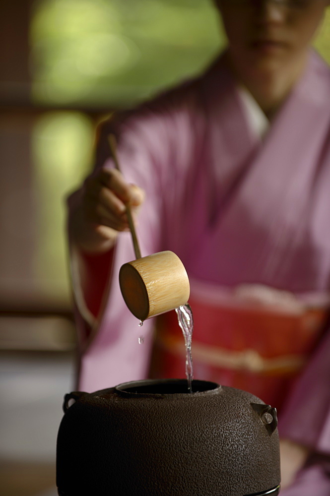 Tea ceremony in Shodensanso, Kyoto, Japan, Asia