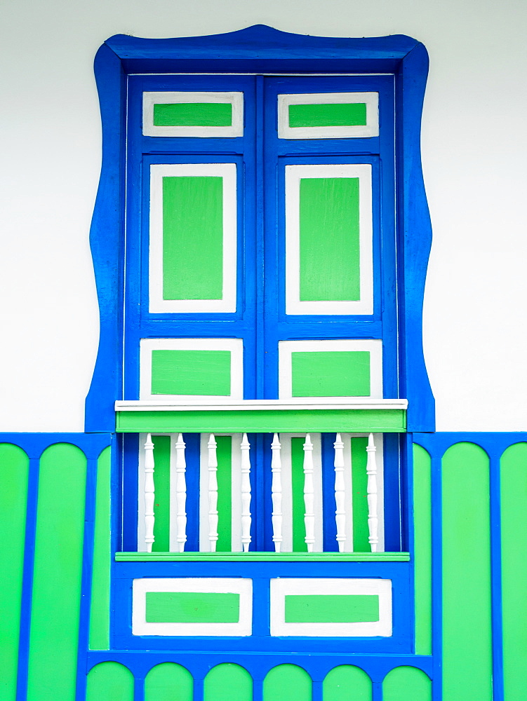 Colorful window, Filandia, Coffee Region, Colombia, South America