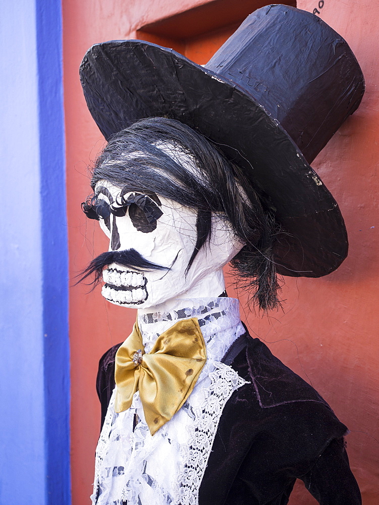 Decorations for the Day of the Dead (Dia de los Muertos), Oaxaca, Mexico, North America