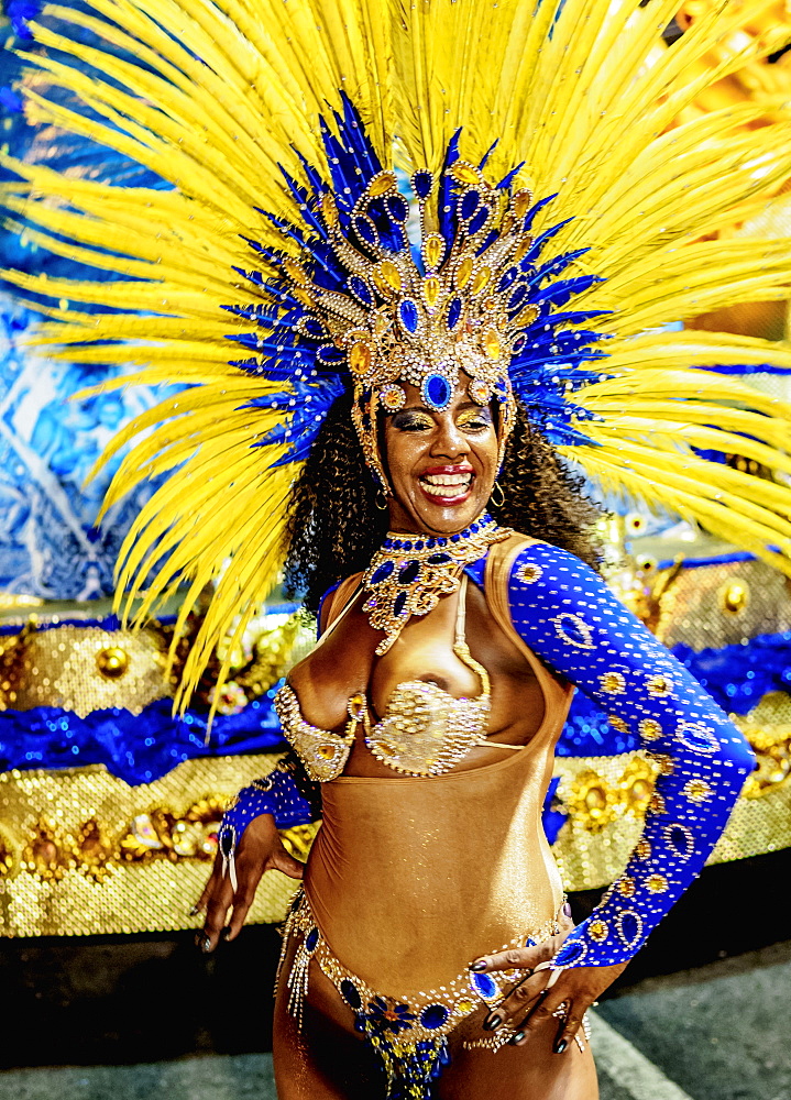 Samba Dancer at the Carnival Parade in Rio de Janeiro, Brazil, South America