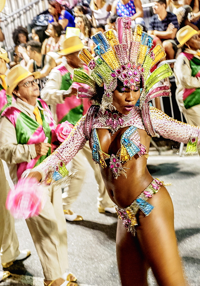 Samba Dancer at the Carnival Parade in Rio de Janeiro, Brazil, South America