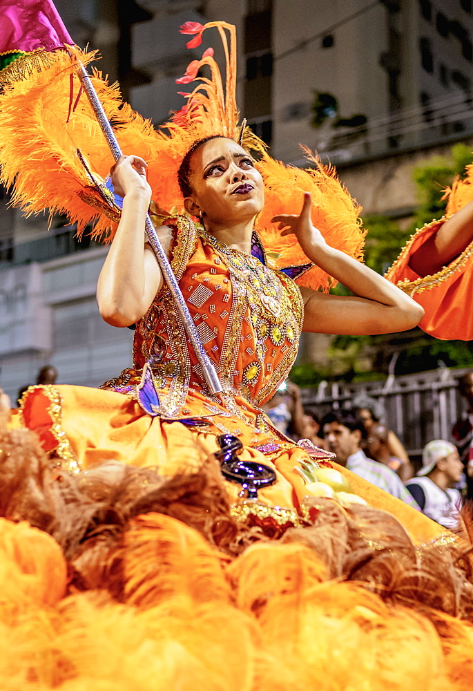 Samba Dancer at the Carnival Parade in Rio de Janeiro, Brazil, South America