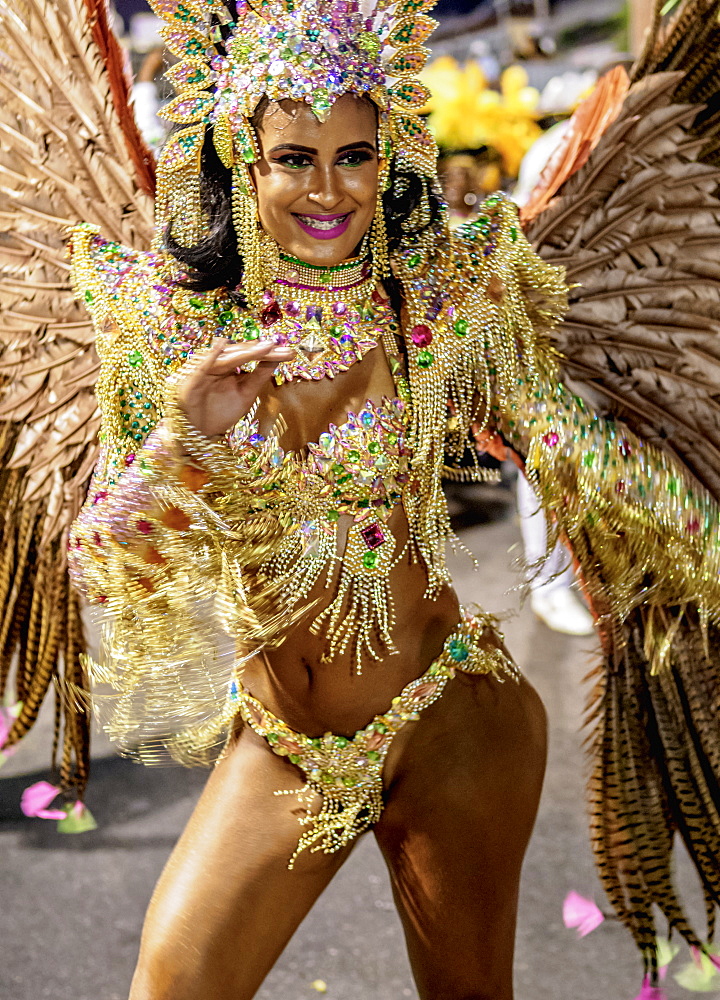 Samba Dancer at the Carnival Parade in Rio de Janeiro, Brazil, South America