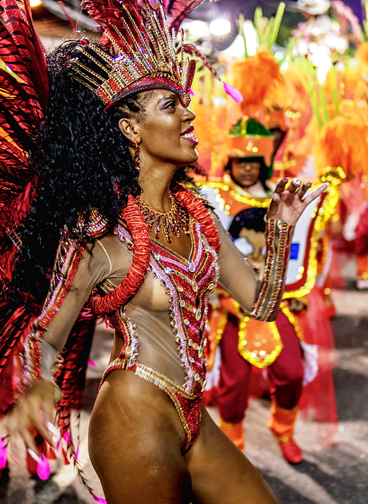 Samba Dancer at the Carnival Parade in Rio de Janeiro, Brazil, South America