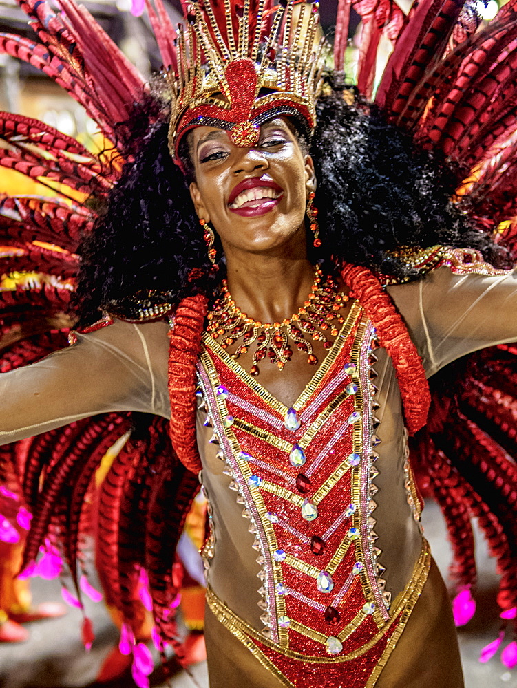 Samba Dancer at the Carnival Parade in Rio de Janeiro, Brazil, South America