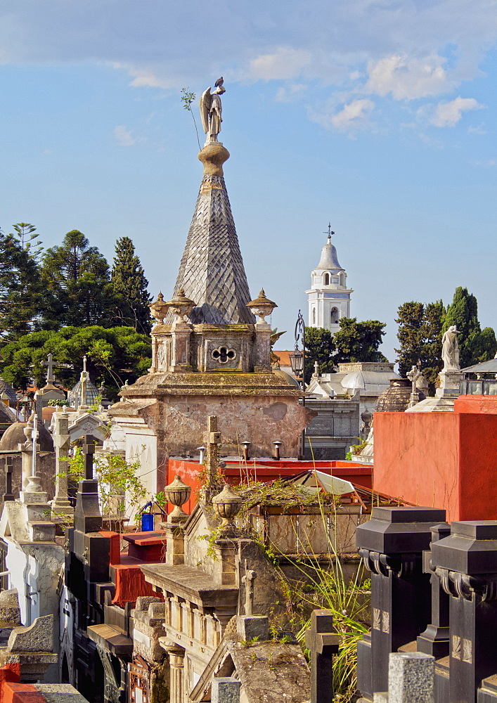 Elevated view of La Recoleta Cemetery, City of Buenos Aires, Buenos Aires Province, Argentina, South America