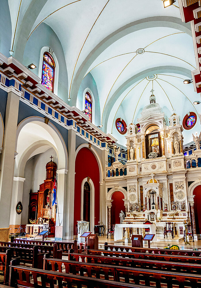 Nuestra Senora de la Caridad del Cobre Basilica, interior, El Cobre, Santiago de Cuba Province, Cuba, West Indies, Caribbean, Central America