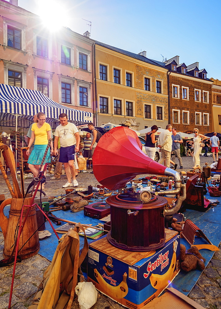 Flea Market on the Market Square, Old Town, Lublin, Lublin Voivodeship, Poland, Europe