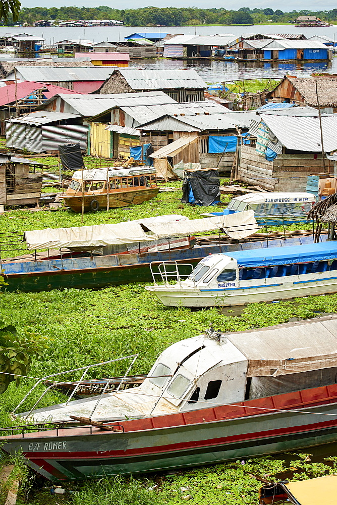 Floating houses in Iquitos, Peru, South America