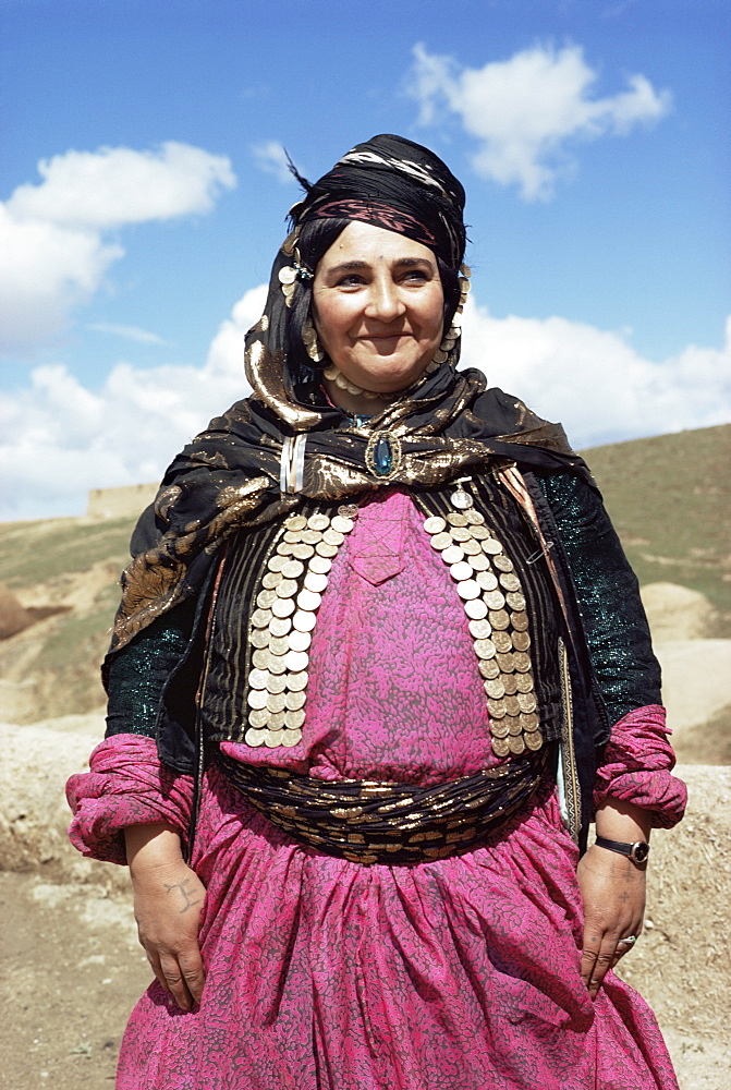 Portrait of a Kurdish woman, Iran, Middle East