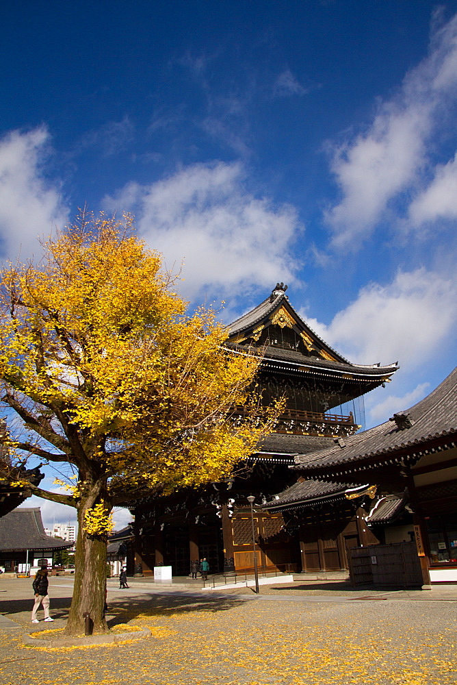 The Higashi Honganji Shin Buddhist Temple, Kyoto, Japan, Asia