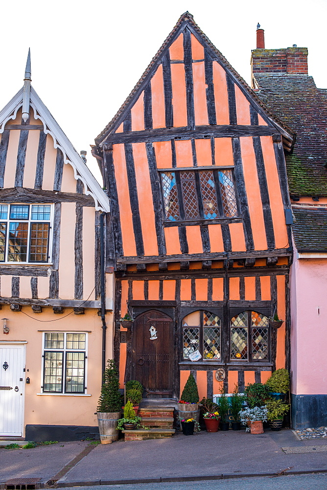 The Crooked House Gallery in the village of Lavenham in Suffolk, England, United Kingdom, Europe