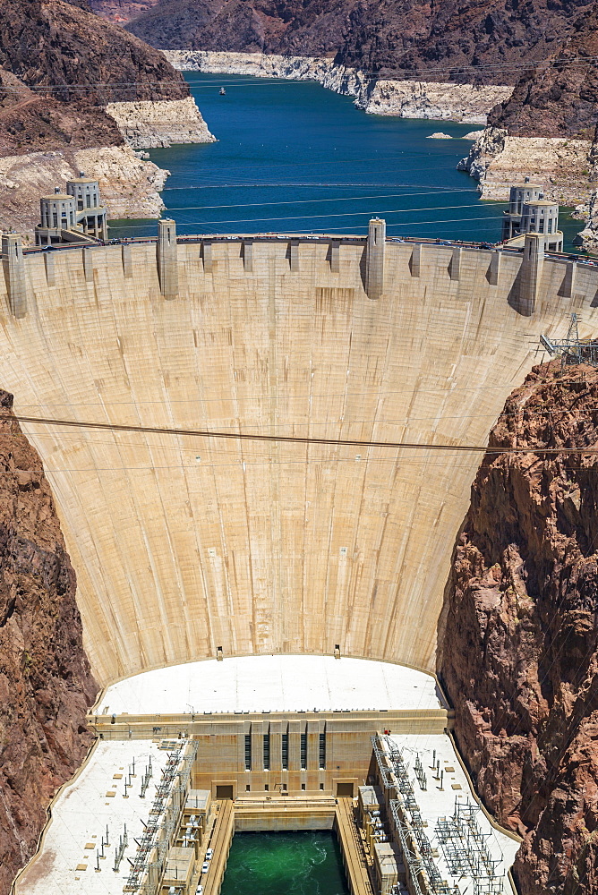 Hoover Dam and lake, border of Arizona and Nevada, United States of America, North America