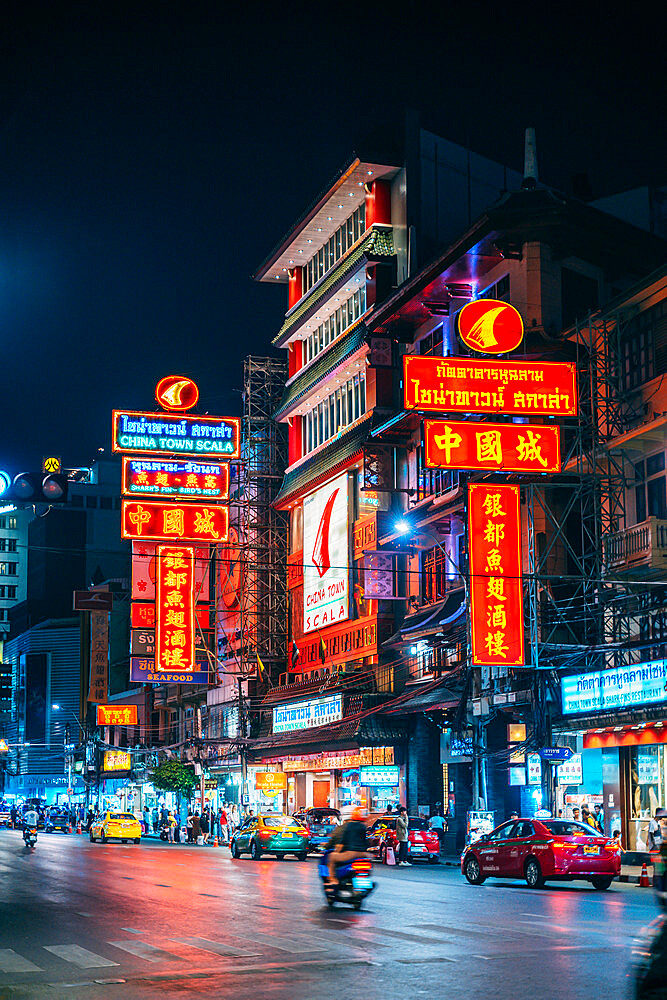 Chinatownat night, Bangkok, Thailand, Southeast Asia, Asia