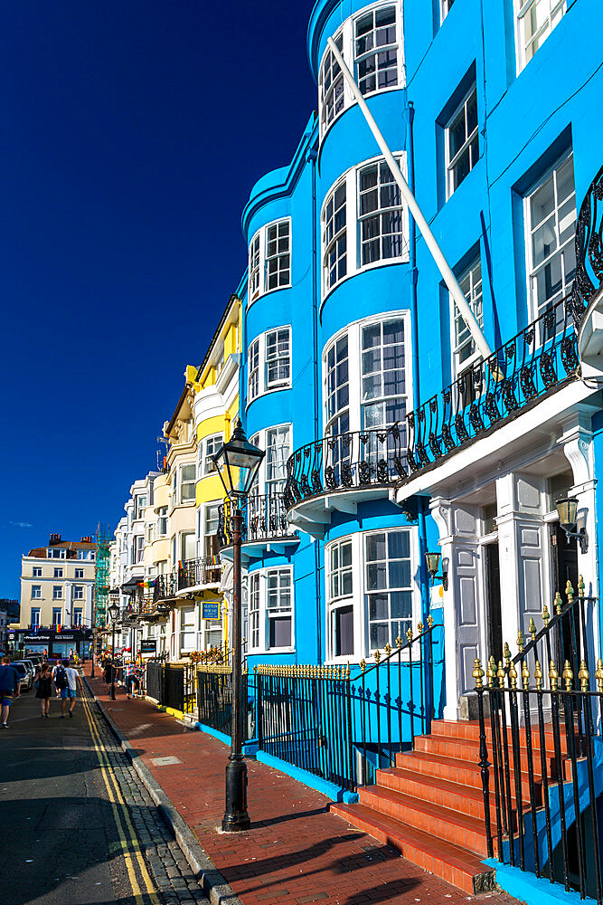 Colourful houses, Brighton, East Sussex, England, United Kingdom, Europe