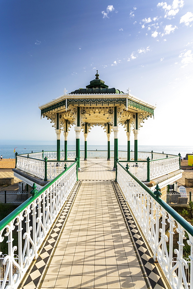 Bandstand at Brighton Beach Seafront, Brighton, East Sussex, England, United Kingdom, Europe