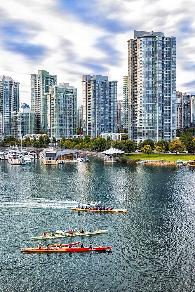 View of Vancouver skyline as viewed from Millbank, Vancouver, British Columbia, Canada, North America