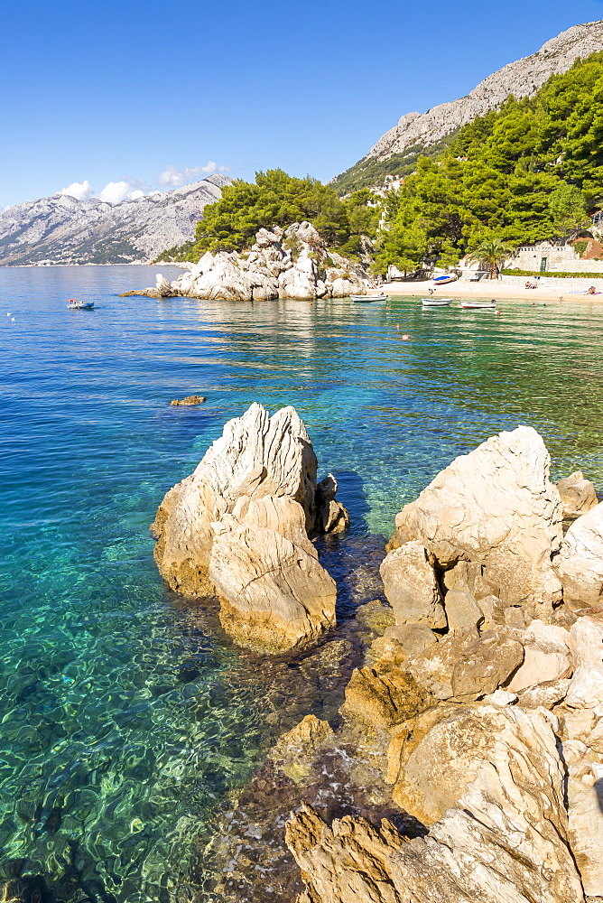 The famous Podrace Beach near Brela and Makarska, Croatia, Europe