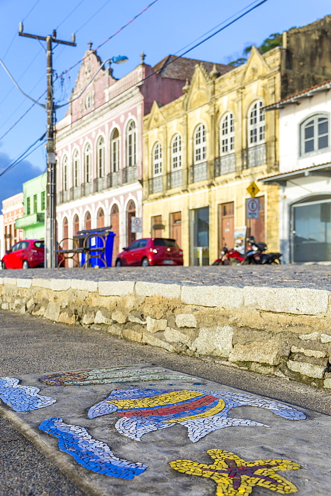 Colonial buildings in the historical centre of Sao Francisco do Sul, Santa Catarina, Brazil, South America