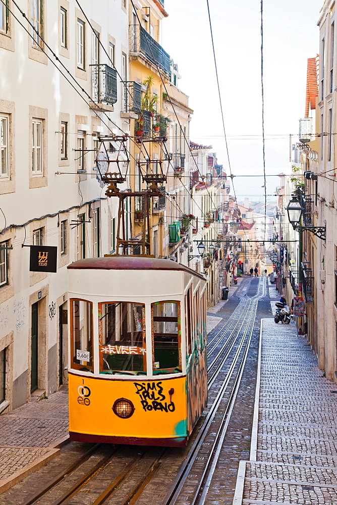 Elevador da Bica, Lisbon, Portugal, Europe