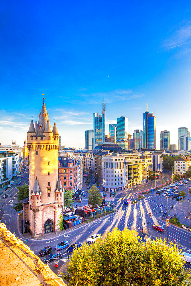 View from the Fleming's terrace, Frankfurt am Main, Hesse, Germany, Europe