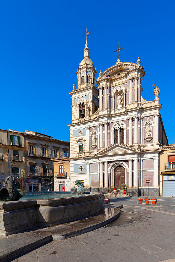 Church of Santa Maria la Nova, Piazza Garibaldi, Caltanisetta, Sicily, Italy, Europe