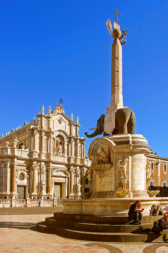 Piazza Duomo, Catania, Sicily, Italy, Europe