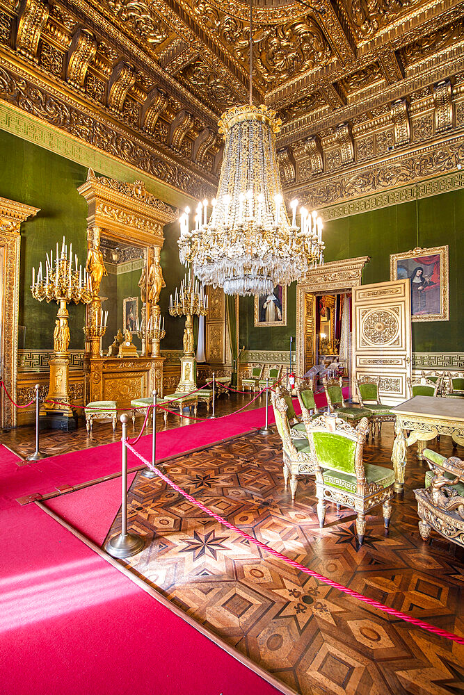 Council room, Royal Palace, Turin, Piedmont, Italy, Europe