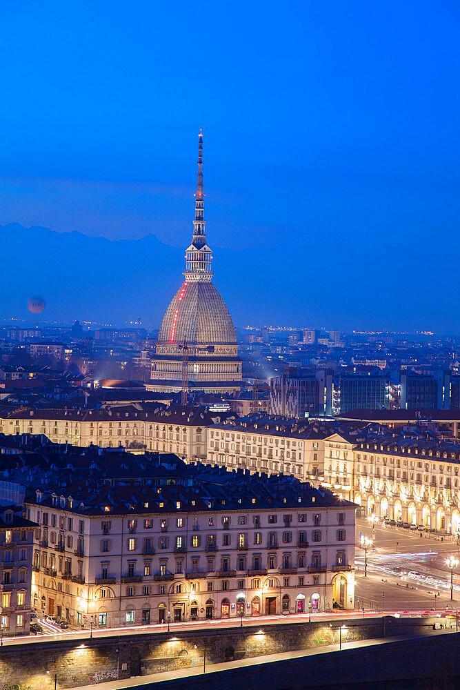 View from the Monte dei Cappuccini, Turin, Piedmont, Italy, Europe