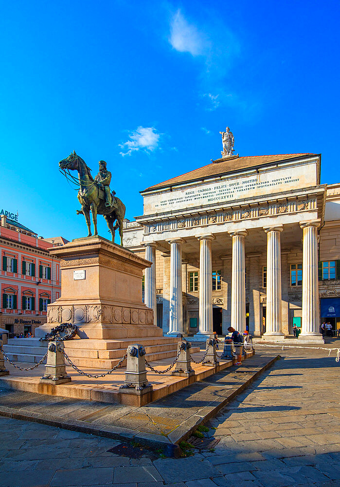 Carlo Felice Theater, De Ferrari square, Genova (Genoa), Liguaria, Italy, Europe