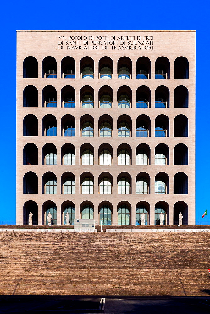 Palazzo della Civilte Italiana, EUR district, Rome, Lazio, Italy, Europe